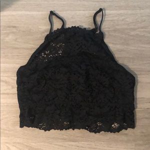 Aerie High Neck Bralette - Black